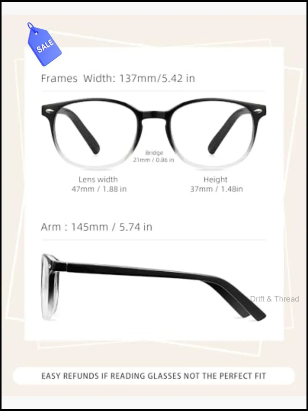 5 Pack Blue Light Blocking Reading Glasses with Spring Hinge